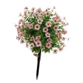 thumbnail image 3 of Artificial Flower Garden Estaca Faux Greenery Arbustos de 24 "Planta artificial para al aire libre Decoración del hogar fuera del hogar rosa, 3 of 8