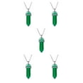 thumbnail image 3 of maskred Hexagon Column Charm Findings Handmade Holiday Hanging Pendants Crystal Necklace Earring Keychains Decorations Green 5Set, 3 of 6