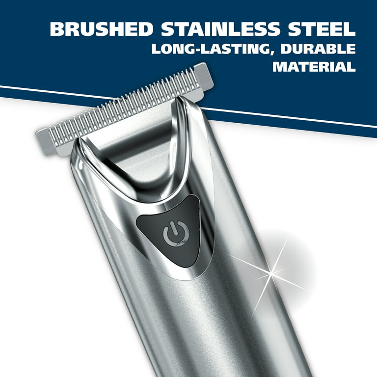 WAHL 9818-5001 Stainless Steel Lithium Ion Men's Multi Purpose Facial Trimmer and Total Body Groomer Walmart.com