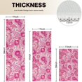 thumbnail image 4 of Pink Paisley and Floral Pattern Kitchen Rugs Sets Of 3,Kitchen Runner Rugs Non Skid Washable,Decorative Kitchen Floor Mats for Kitchen,Sink,Laundry,17"x30"+ 17"x47" + 17"x59", 4 of 6
