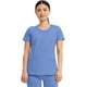 thumbnail image 1 of Top exfoliante Cherokee 2624A para mujer, cuello redondo, 3 bolsillos, XS Ciel, 1 of 9