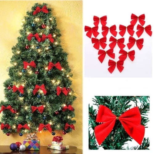10yd CHRISTMAS RED POINSETTIA RIBBON TREES WREATHS GIFTS DECORATION 6cm