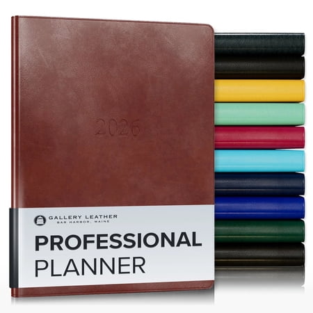 Gallery Leather Professional Planner 2026 - Acadia Tan - 9x7"