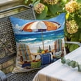 thumbnail image 6 of Summer Vacation Throw Pillow Cover Ocean Beach Cotton Linen Cushion Cover Throw Pillow Case with Invisible Zipper for Couch Sofa Bed Chair Car 20x20 Inch, 6 of 10