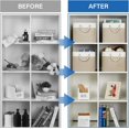 thumbnail image 6 of Fabric Storage Baskets 4Pack Storage Bins Decorative Basket for Gift, Clothes Bin with Rope Handle, Rectangle Baskets for Storage, Blankets(White&Khaki,15x11x9.5 inch), 6 of 13