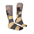 thumbnail image 3 of Haiem Chess Board With Pawns Socks, Funny Novelty Crazy Design Cotton Socks Sports Socks Knee High Socks For Men, Women,1Pairs - Gift For Working Friends, 3 of 8