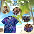 thumbnail image 4 of Neon Astronauts Planets Hawaiian Shirt for Men, Astronaut Science Space Button Down Summer Beach Short Sleeve, S-5XL, 4 of 4