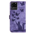 thumbnail image 6 of Wallet Case Designed for Samsung Galaxy S20 Ultra for Women,Flip Folio Cover with Butterfly Embossed PU Leather Kickstand Credit Card Holder Slots Magnetic Wrist Strap Phone Case, Purple, 6 of 13