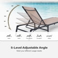 thumbnail image 2 of LAUSAINT HOME Patio Lounge Chairs Set of 2, Outdoor Folding Tanning Chaise with 5-Position Adjustable Backrest for Backyard, Poolside, 2 of 9