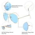 thumbnail image 5 of ALWAYSUV Polarized Sunglasses UV400 Protection Stylish Metal Frame Retro Sun Glasses for Men and Women Blue, 5 of 6