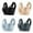 Gray, variant on CUZIBR Women Bra Seamless Wireless Lace Cross Front Underwear Thin Cup V-Neck Tank Top Cozy Lightweight Full Coverage Comfortable Bralette Dailywear,Beige,L