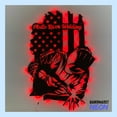 thumbnail image 2 of Handmadetneonsign Ironworker Metal Sign, Welding Us Flag Metal Light, Welder Wall Art, Welder Home Wall Decor 78012, 2 of 5