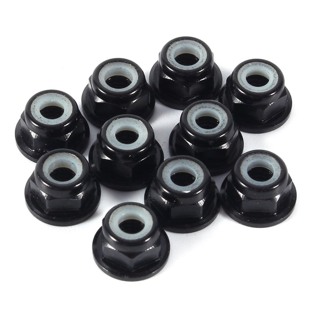 Tuerca de bloqueo hexagonal - 10 piezas M2 M3 M/4 M5 Inserto de nailon Tuercas de aluminio autobloqueantes Tuerca de bloqueo hexagonal 4 colores Nuevo