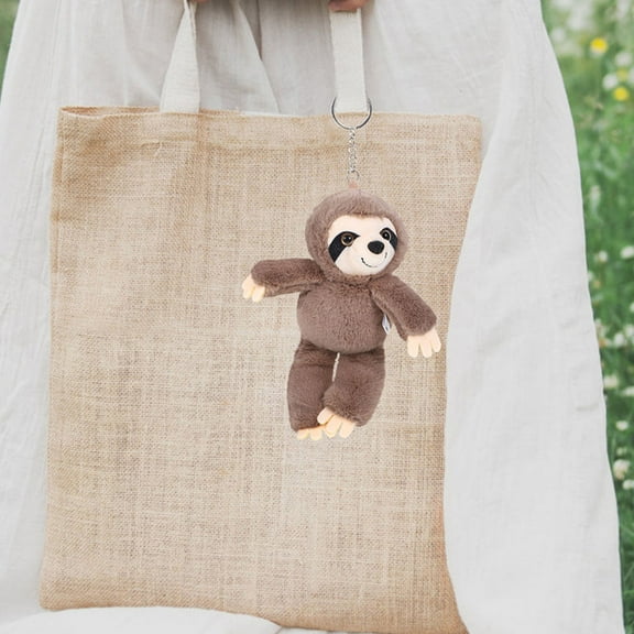 ELAYARD 2Pcs Adorable Sloth Plush Keychain Charm Lightweight Bag Hanging Pendant