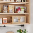 thumbnail image 4 of Panera de bambú para encimera de cocina, panera de granja con 2 puertas, panera de madera, recipiente para guardar pan casero, natural, 4 of 6