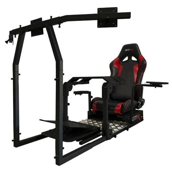 GTR Simulator GTA Pro Model Racing Cockpit – Strong Steel Chassis – Adjustable Wheel & Pedals