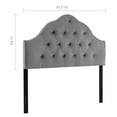 thumbnail image 3 of Modway Sovereign Queen Diamond Tufted Performance Velvet Headboard in Gray, 3 of 7
