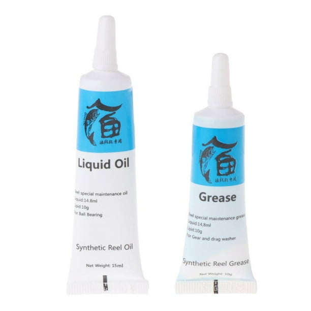 Fishing Reel Oil Fishing Reel Grease, Provides And Long-Lasting Lubrication  For All Types Of Fishing Reels 2Pack 29.6ML 