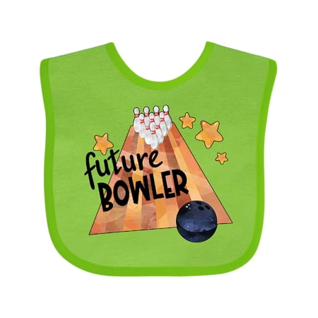 Inktastic Future Bowler Bowling Ball and Pins Boys or Girls Baby Bib