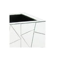 thumbnail image 4 of Benjara Wooden Stand with Geometric Mirror Inlay, Silver, 4 of 4