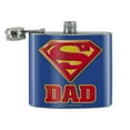 thumbnail image 2 of Superman Super Dad Shield Logo Stainless Steel 5oz Hip Drink Kidney Flask, 2 of 4