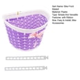 thumbnail image 5 of Children Bike Basket Kids Bicycle Front Basket with Ribbon Bow Handmade Woven Storage Basket for Toddlers Boys Girls Durable Easy to Install Bicycle, 5 of 5