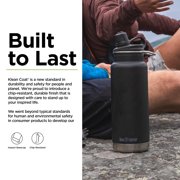 Klean Kanteen 32 fl oz Stainless Steel Insulated Water Bottle Chug Cap Black, 1