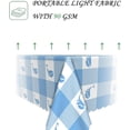 thumbnail image 3 of 60x84 Inch Checkered Rectangle Tablecloth Childish Ocean Whale Blue Plaid Table Cloth Washable Durable Table Cover for Kitchen Dining Picnic Summer Beach Party Decor, 3 of 7