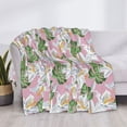 thumbnail image 3 of Naloa Lilies Flowers Flannel Blankets - Thick and Warm Blanket for Winter, Soft Fuzzy Plush King Blanket for All Seasons40"x30", 3 of 6