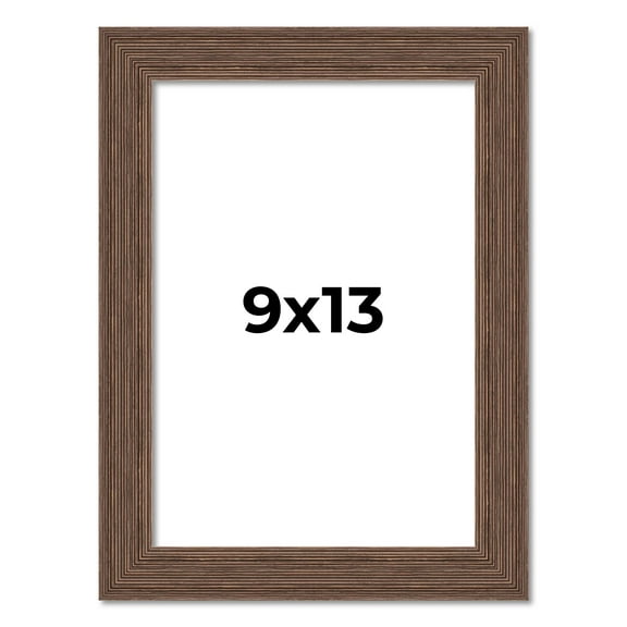 9x13 Frame Brown Farmhouse Solid Wood Picture Frame Width 1.5 Inches | Interior Frame Depth 0.5