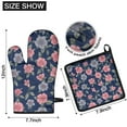 thumbnail image 6 of Pioneer Flower Kitchen Oven Mitt and Pot Holder Sets 2 Pcs for Baking, Cooking and Grilling, Heat Resistant Up To 392 °F, 6 of 7