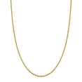 thumbnail image 4 of LoveBling 10K Yellow Gold 2mm Diamond Cut Rope Chain Necklace with Lobster Lock (20"), 4 of 5