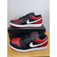 thumbnail image 4 of Ni-k-e NEW Ni-k-e Air Jordan 1 Low Shoes "Bred Toe" Black White 553558-066 Men's Size 10, 4 of 6