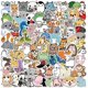 thumbnail image 1 of 100 pegatinas de animales adorables, paquete de pegatinas impermeables, pegatinas para botellas de agua, portátiles y maletas, pegatinas grandes, ideales para rellenar calcetines navideños., 1 of 5