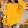 thumbnail image 2 of Dezsed Kids Oversized Sweatshirts Hoodies Crewneck Shirts Fall Outfits Casual Long Sleeve Pullover Tops 11-12 Years Yellow, 2 of 5