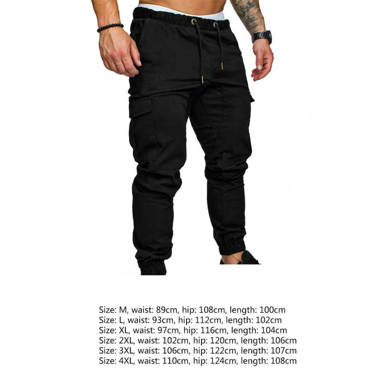 Mens joggers with long strings sale
