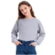 thumbnail image 2 of Cowsor Girls Crop Tops Kids Long Sleeve Pullover Sweatshirts Girls Cropped Crewneck Sweatshir, 2 of 7