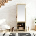 thumbnail image 2 of Ameriwood Home Wimberly Wardrobe with Mirror, Natural, 2 of 14
