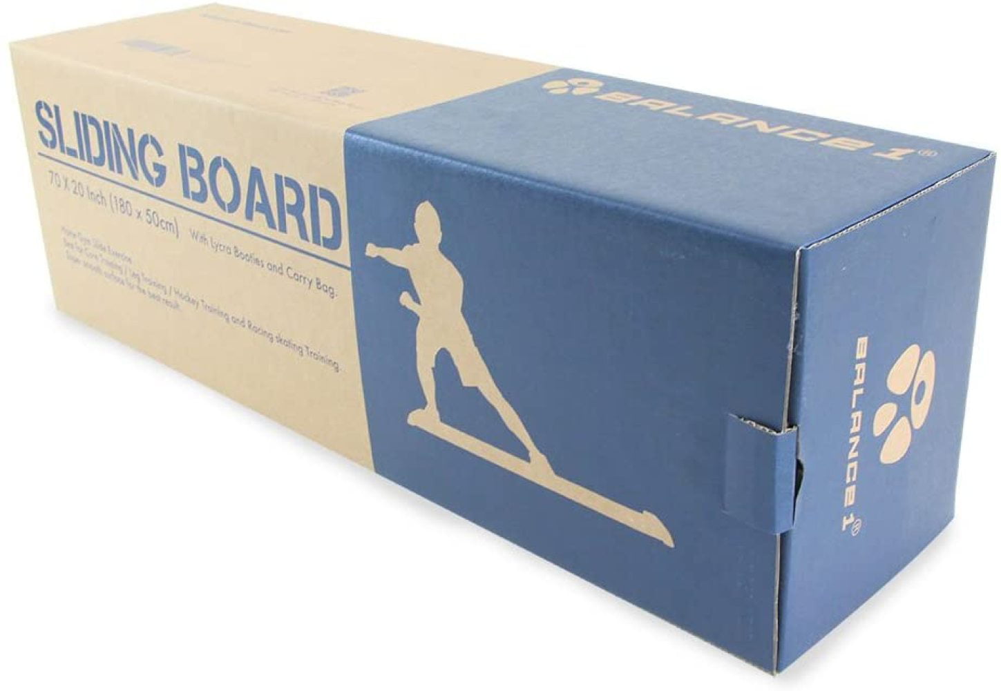 Balance 1 Slide Board-70 inch 6FT -Super Smooth Board with Free Lycra Booties! 