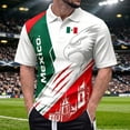 thumbnail image 2 of 2026 Mexico Soccer Mens Polo Shirts Short Sleeve Casual Collared Pullover Summer Tops Soccer Shirt for Men Indoor Outdoor Activities Daily Wear, 2 of 5
