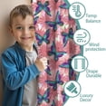 thumbnail image 3 of Blackout Kids Curtains,White Butterfly Red Blue Leaf Pattern Childrens Insulated Curtains Set Of 2,Bedroom Essentials,Toddler Room Decor 42"x54", 3 of 5