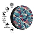thumbnail image 4 of Fuzoiu Fish In The Wave Print Universal Spare Tire Cover with Buckle Strap, Waterproof Wheel Covers for Jeep, Trailer, RV, Truck and All Car-15 inch, 4 of 6