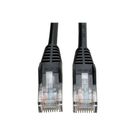 Eaton Tripp Lite Series Cat5e 350 MHz Snagless Molded (UTP) Ethernet Cable (RJ45 M/M), PoE - Black, 14 ft. (4.27 m) - Patch cable - RJ-45 (M) to RJ-45 (M) - 14 ft - UTP - CAT 5e - booted, snagless - black