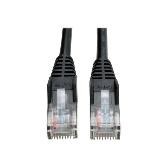 Eaton Tripp Lite Series Cat5e 350 MHz Snagless Molded (UTP) Ethernet Cable (RJ45 M/M), PoE - Black, 14 ft. (4.27 m) - Patch cable - RJ-45 (M) to RJ-45 (M) - 14 ft - UTP - CAT 5e - booted, snagless - black