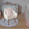 thumbnail image 1 of BELOVING Chaise de Maison de Poupée 1/12 Décorative avec Coussin Miniature Accessoires de Maison de Poupée Coussin Rose, 1 of 6