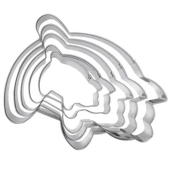 5pcs Stainless Steel Conchae Cutter Mexicans Bread Baking Molds Cookie Stamp