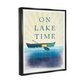 thumbnail image 2 of Stupell Industries On Lake Time Relaxing Sun Rays Graphic Art Jet Black Floating Framed Canvas Print Wall Art, Design by JJ Design House LLC, 2 of 5