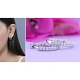 thumbnail image 4 of Dazzlingrock Collection Round Lab Grown White Diamond Inside Out Hinged Huggie Hoop Earrings for Women (0.50 ctw, Color H-I, Clarity SI2) in 925 Sterling Silver, 4 of 6