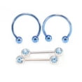 thumbnail image 3 of Nipple Barbell 14G Surgical Steel Nose Septum Ring Horseshoe Hoop Earring Eyebrow Lip Belly Piercing, 3 of 5