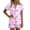Pink, variant on JIAYUE Women's Pajamas Set Halloween Themed Short Sleeve Notched Collar Buttons Down PJS Tees With Shorts Two Piece Festive Print Lightweight For Holiday Party Homewear Night